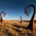 Commercial art large outdoor garden metal sculpture corten steel statue